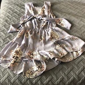 Fashion nova floral front tie romper